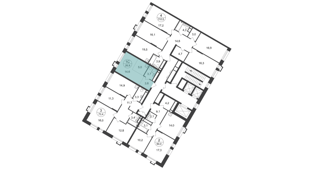 Студия, 26 м²