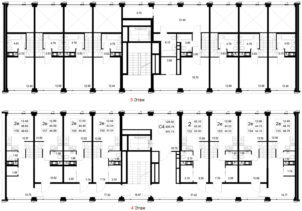 2-х комн. кв., 88 м²