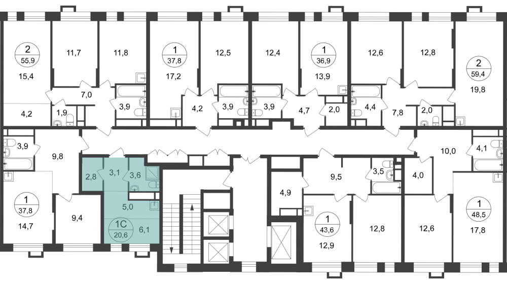 Студия, 20 м²