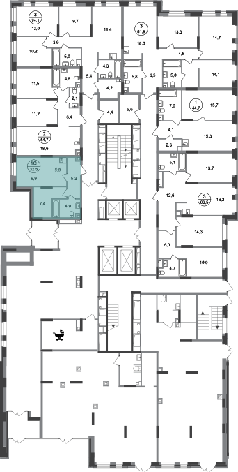 Студия, 32 м²