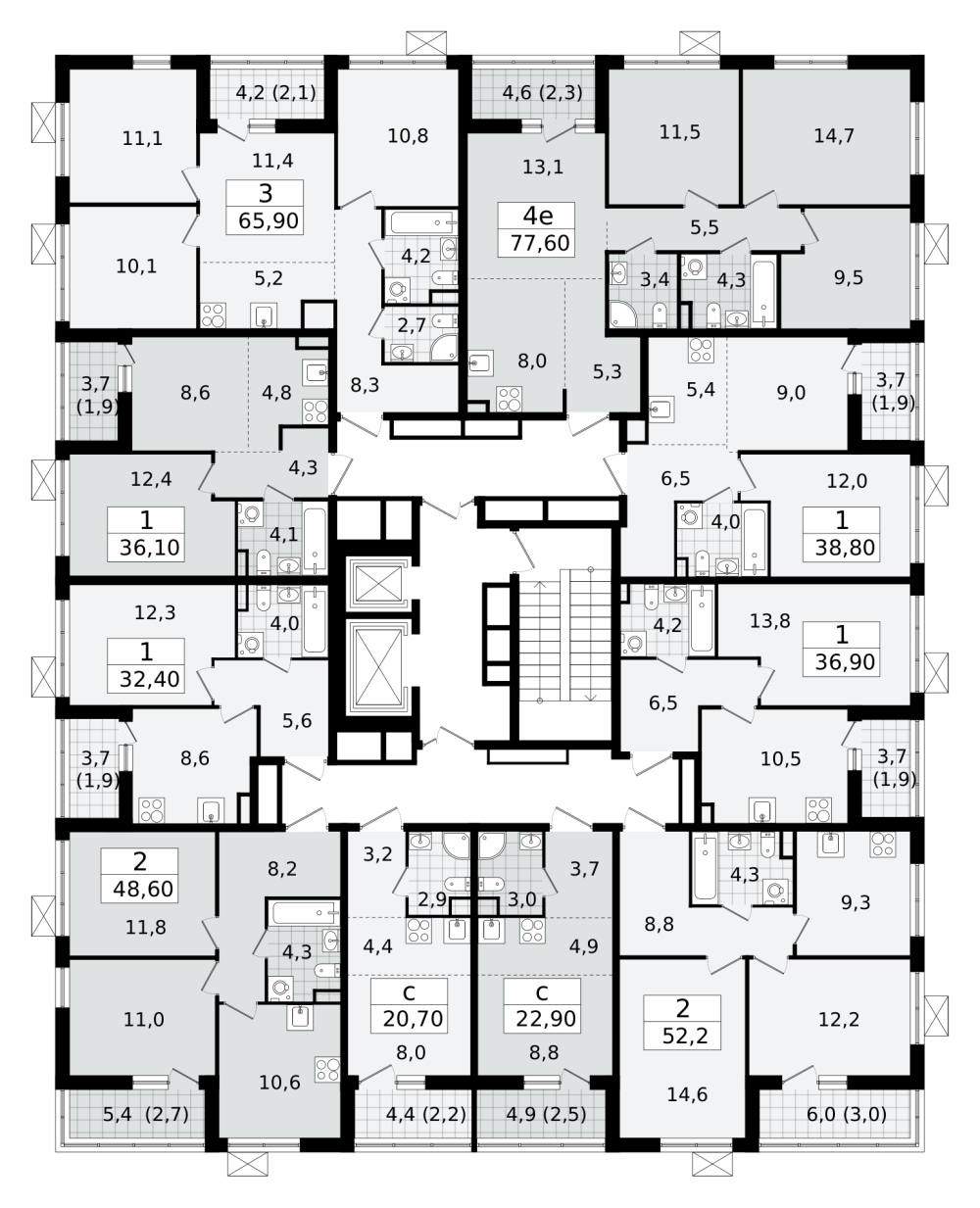 1-х комн. кв., 20.8 м²